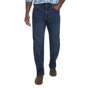 NEW Wrangler Men's 36 X 32 Relaxed Fit Jeans  Stretch Straight Leg Blue